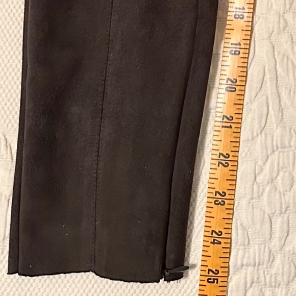 Zara Basic Cocoa Faux Suede AnkleZip Pants Medium - Picture 4 of 12